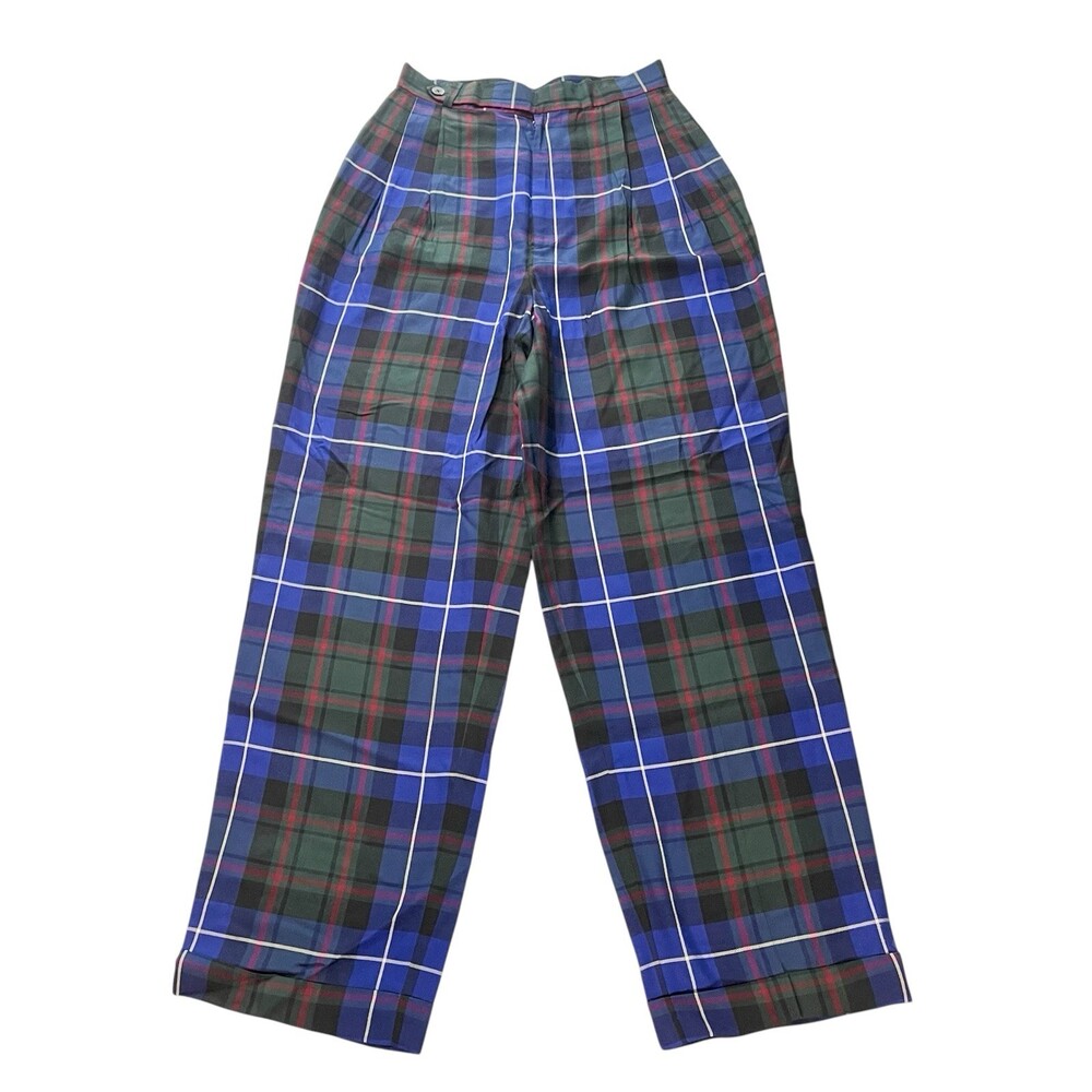 Vintage Polo Sport Pants Black Watch Ralph Lauren Plaid Tartan Women RRL Size 26